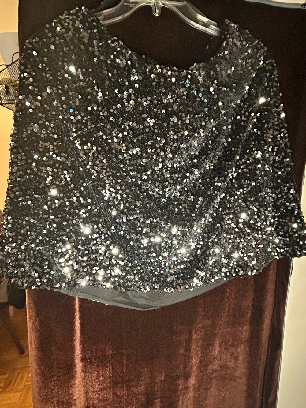 Ross Store Black Sequin Mini Skirt - Sparkle Party Skirt - Picture 2 of 3